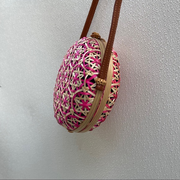 Wicker straw crossbody bag rattan summer purse - Picture 3 of 8